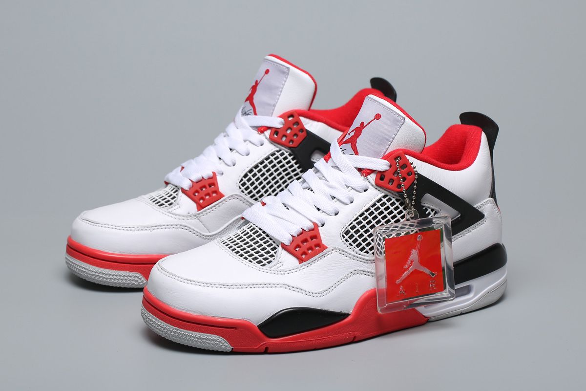 2012 Air Jordan 4 Iv Retro “fire Red” White Varsity Red Black