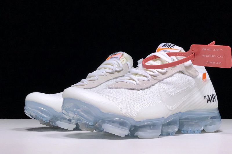 2018 Off-White x Nike Air Vapormax Flyknit White/Total Crimson-Clear ...