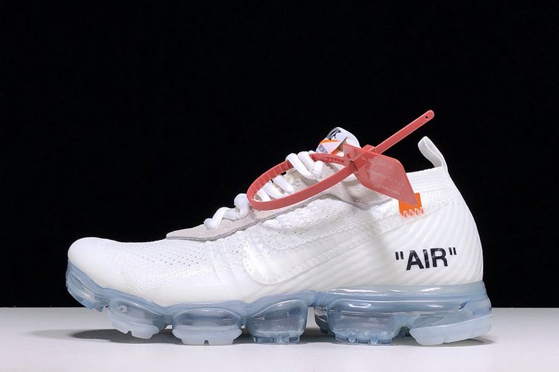 2018 Off-White x Nike Air Vapormax Flyknit White/Total Crimson-Clear ...