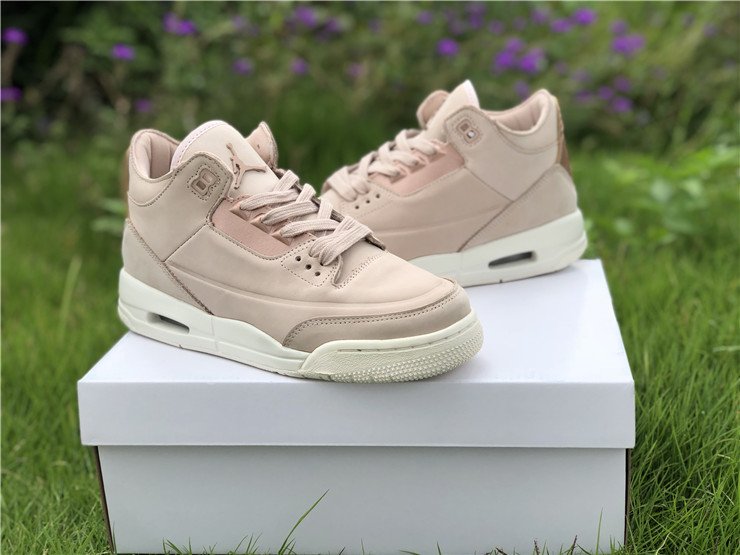 Air Jordan 3 WMNS Particle Beige Metallic Red Bronze-Sail -2