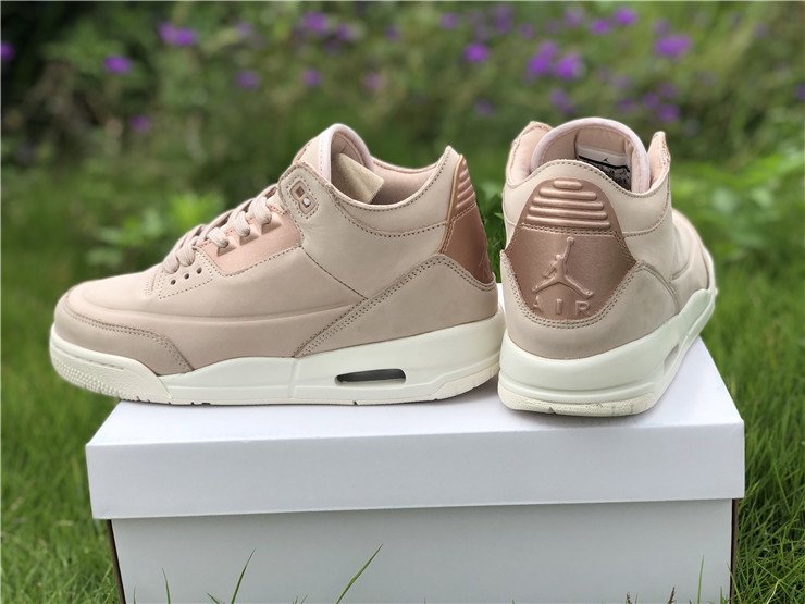 Air Jordan 3 WMNS Particle Beige Metallic Red Bronze-Sail -3