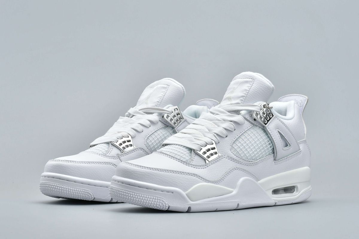 2017 Air Jordan 4 “pure Money” Whitemetallic Silver Pure Platinum