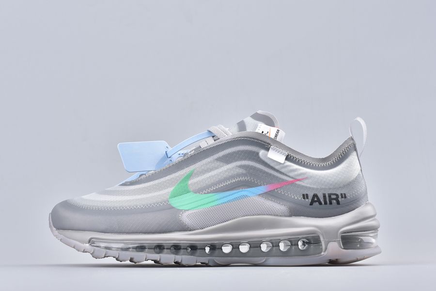 2018 The Ten Off-White x Nike Air Max 97 White-Wolf Grey For Sale