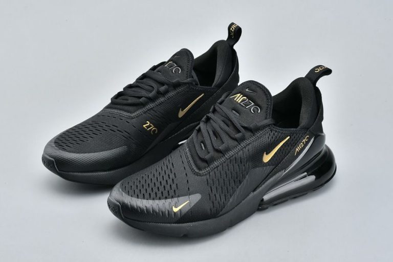 nike air force 270 black and gold
