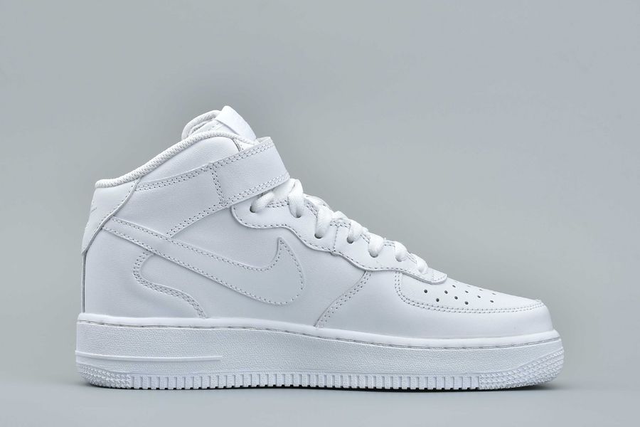 Nike Air Force 1 Mid 07 All White 315123-111 Trainers - FavSole.com