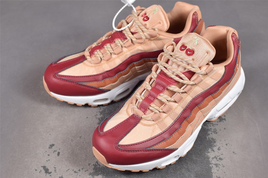 Nike Air Max 95 PRM HAL Wine Red/Bare Pink-White - FavSole.com