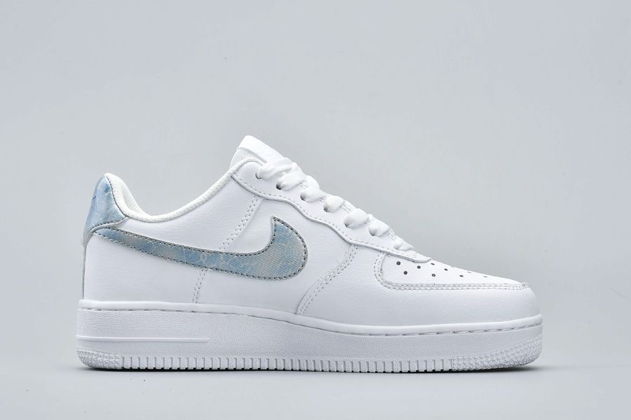Grade School Nike Air Force 1 Low White/Royal Tint Leather Trainers ...