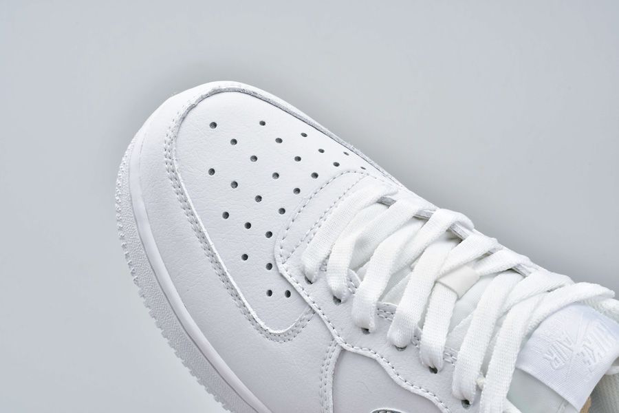 Grade School Nike Air Force 1 Low White/Royal Tint Leather Trainers ...