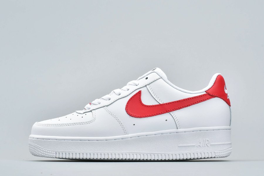 Nike Air Force 1 Upstep ID White Red Casual Shoes - FavSole.com