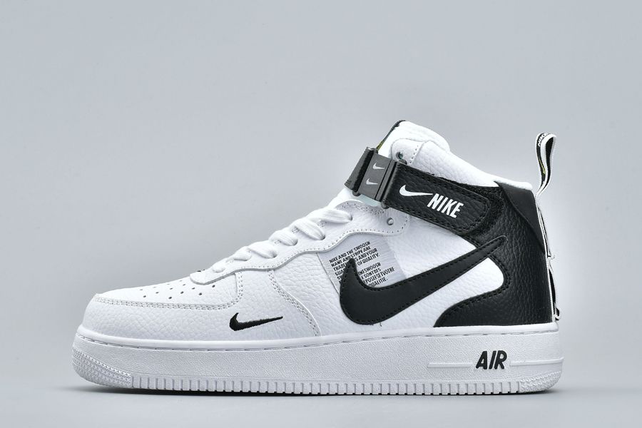 Nike Air Force 1 Mid Utility White Black Casual Shoes To Buy