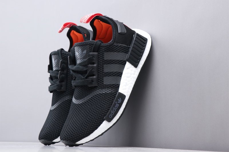 adidas NMD Runner R1 Casual Shoes Black Solar Orange B37621 -5