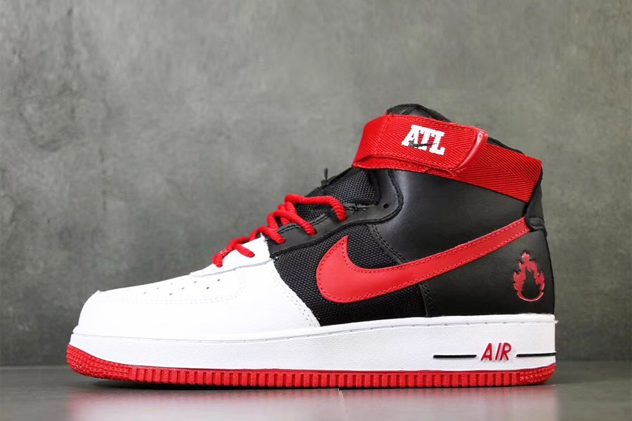 Nike Air Force 1 High “Atlanta Away” White/University Red-Black ...