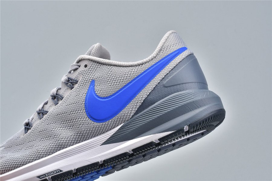 Men’s Nike Air Zoom Structure 22 Grey Blue Running Shoes - FavSole.com