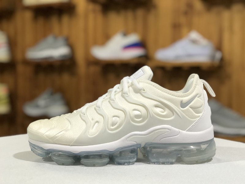 Mens and Womens Nike Air VaporMax Plus Triple White Trainers - FavSole.com