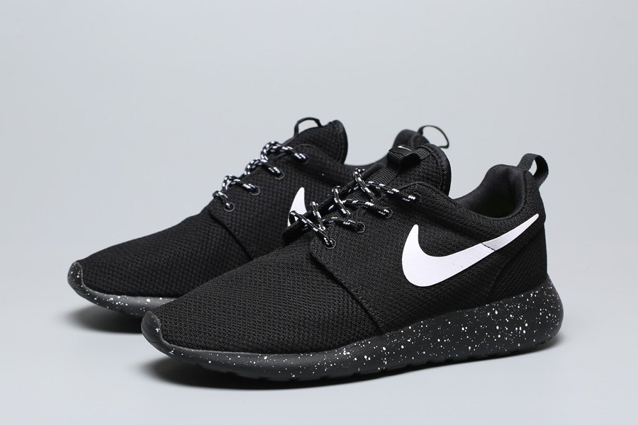New Nike Roshe Run Black/White-Dark Grey Running Shoes - FavSole.com