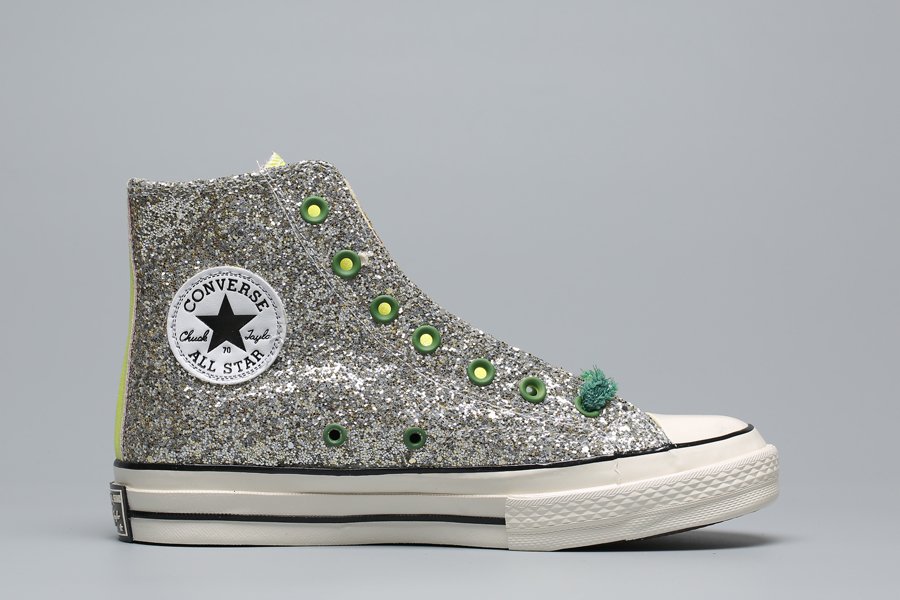 Converse Chuck Taylor All Star High Tops Sparkly Glitter Gold - FavSole.com