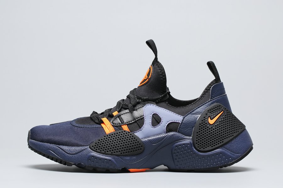 Men’s Nike Huarache E.D.G.E. TXT Black/Dark Blue-Orange - FavSole.com