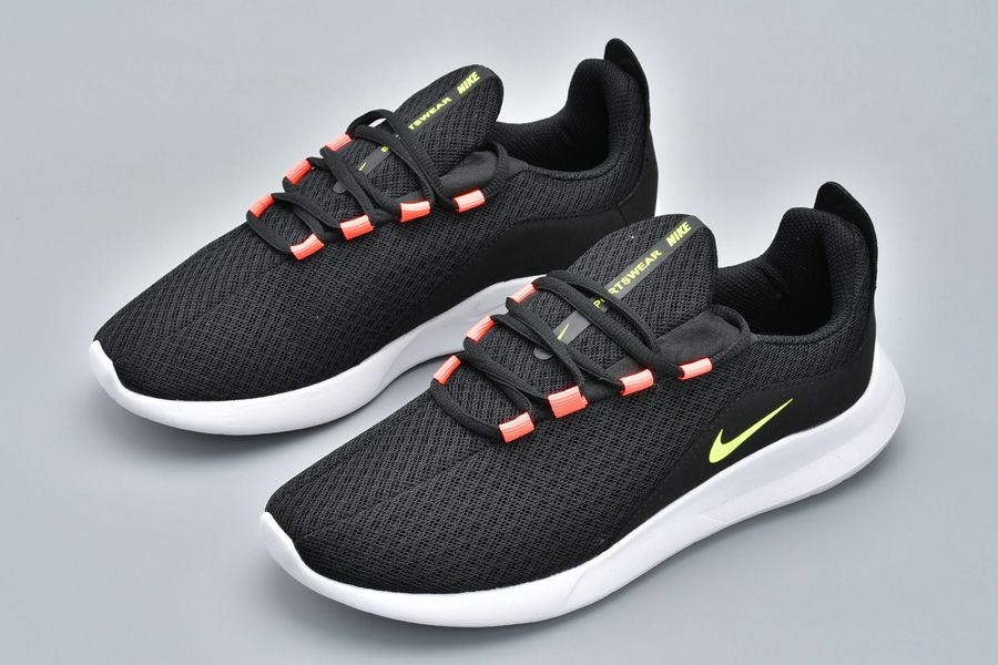 Nike Viale NSW Black Volt Solar Red Men Running Casual Shoes - FavSole.com