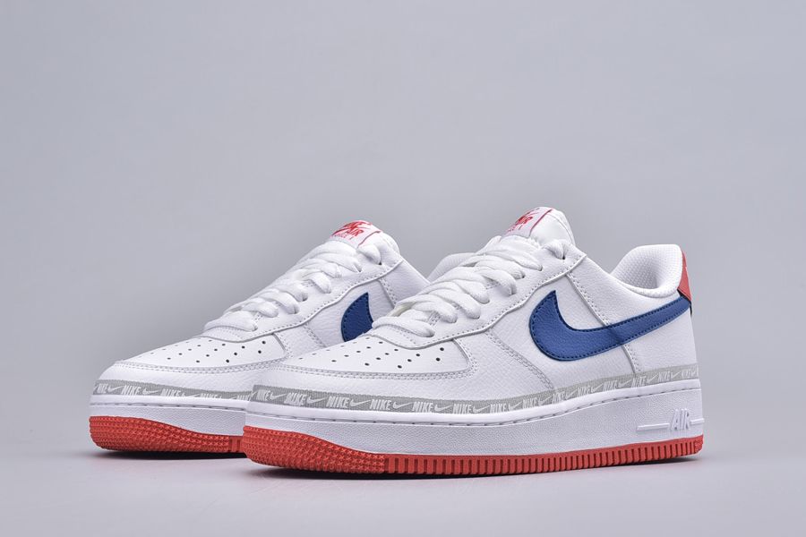 nike air force 1 overbranded red