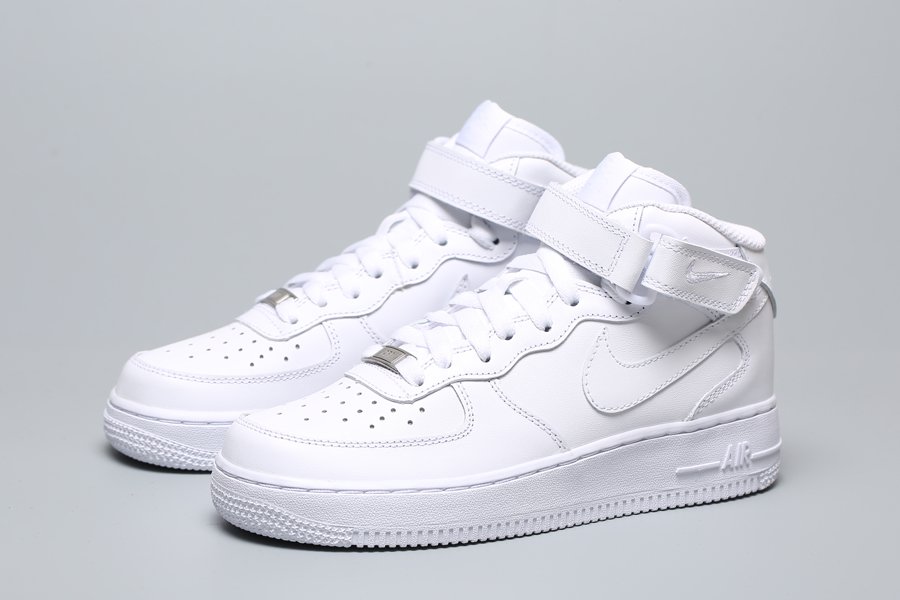 Nike Air Force 1 Mid ’07 Leather “Triple White” - FavSole.com