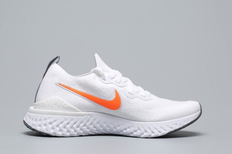 Nike Epic React Flyknit 2 Running Shoes In White Orange - FavSole.com