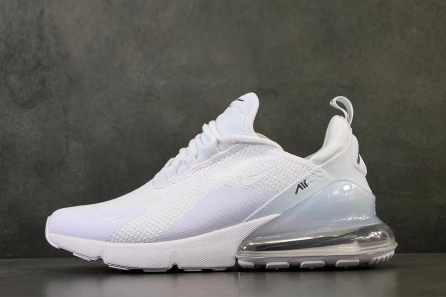 2019 Nike Air Max 270 Mesh Knit Uppers All White - FavSole.com