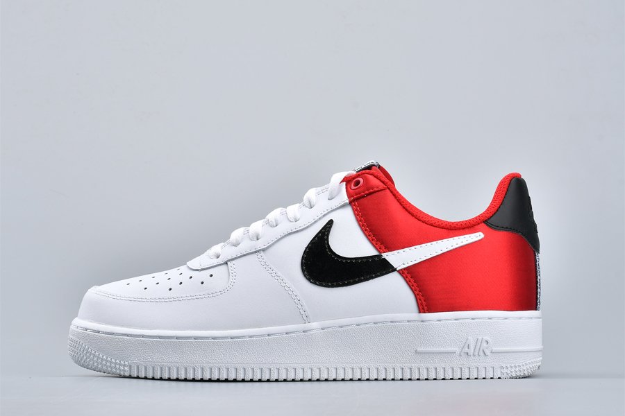 White Red Nike Air Force 1 With Split - FavSole.com