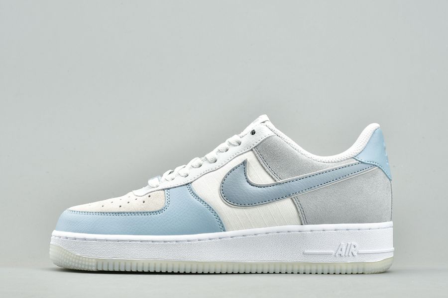 Nike Air Force 1 Low Light Armory Blue Obsidian Mist-Off White For Sale