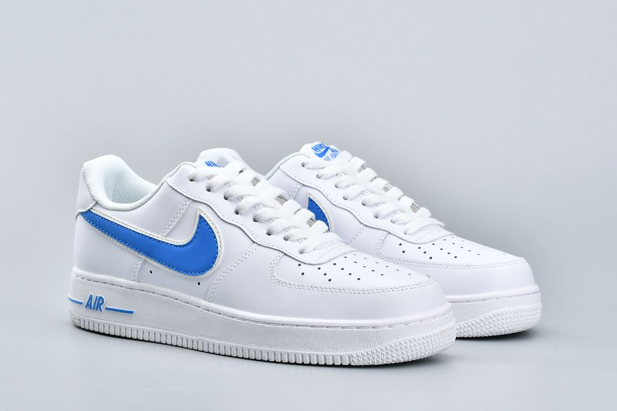 Nike Air Force 1 ’07 3 In White and University Blue - FavSole.com