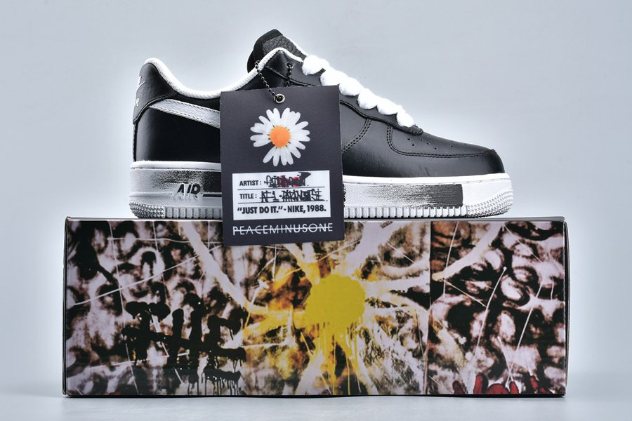 G-Dragon x Air Force 1 07 Para-noise Black White -2