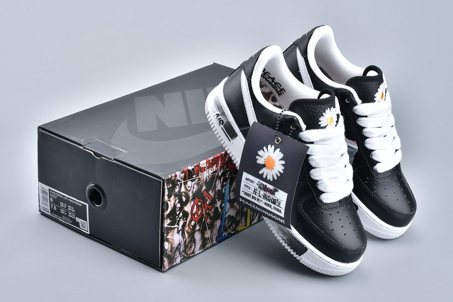 G-Dragon x Air Force 1 07 Para-noise Black White