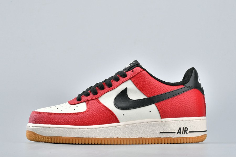 Nike Air Force 1 Low Chicago Gym Red Black-Gum Light Brown-Sail For Sale