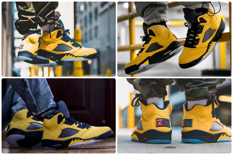 jordan 5 michigan yellow