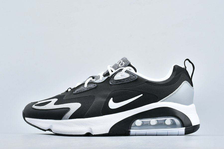 Buy Nike Air Max 200 Black White Grey Mens Lifestyle Shoes