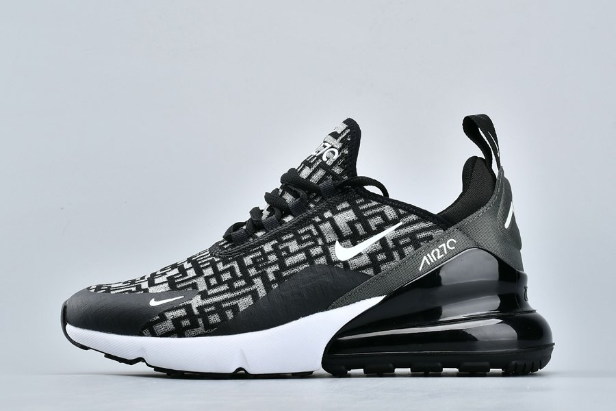 Buy Nike Air Max 270 SE Black White WIth All-Over Graphic Design