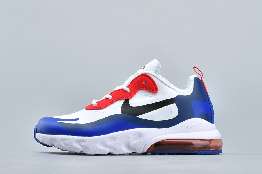 Kids Nike Air Max 270 React White Roya Blue-Red For Sale