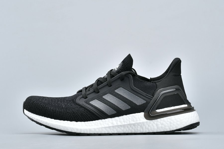 New adidas UltraBOOST 20 Black White Running Shoes On Sale