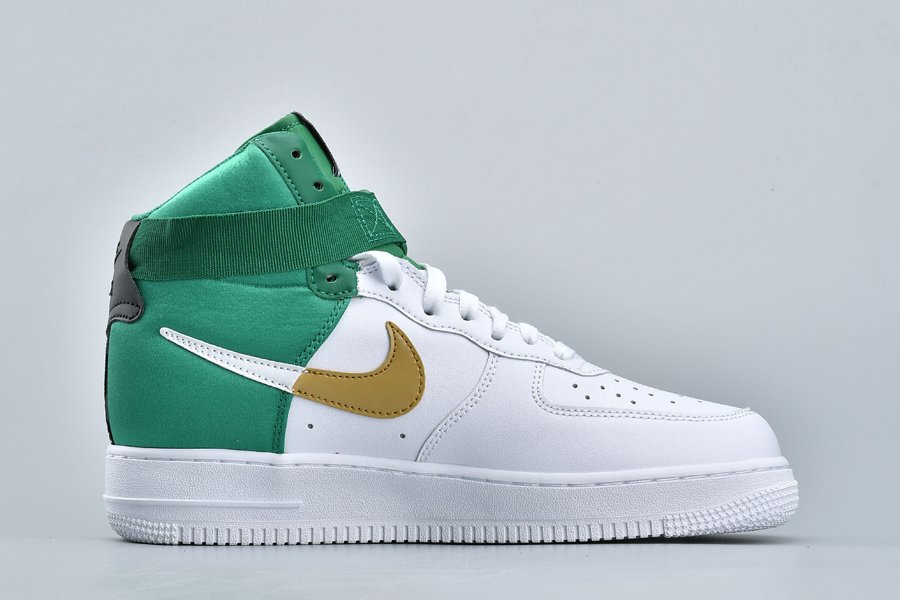 Nike Air Force 1 High “NBA Celtics” White Green Gold - FavSole.com