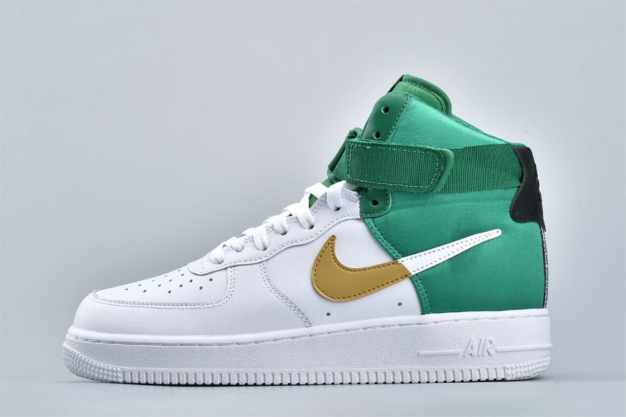 Nike Air Force 1 High NBA Celtics White Green Gold On Sale