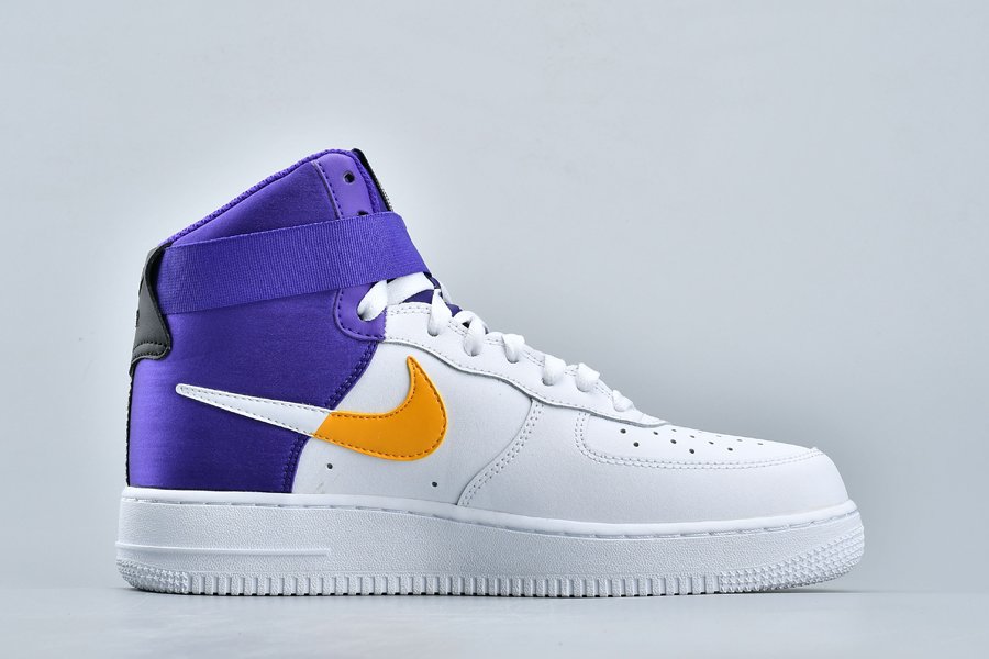 Nike Air Force 1 High “NBA Lakers” White Yellow Purple - FavSole.com