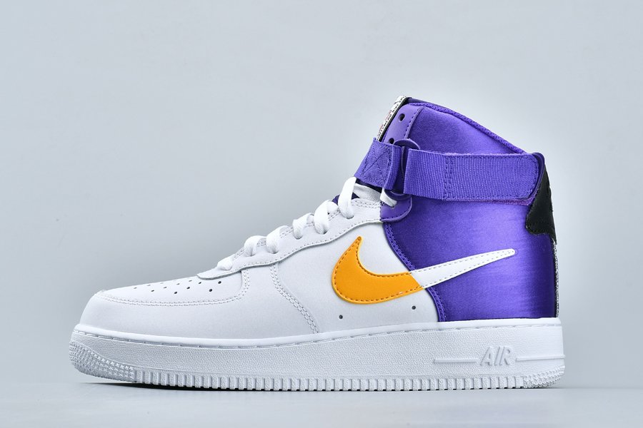 Nike Air Force 1 High NBA Lakers White Yellow Purple For Sale