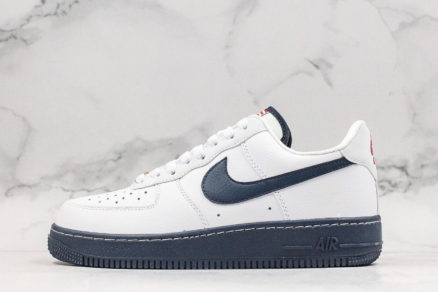 Nike Air Force 1 Low 07 USA Flag White Obsidian For Sale