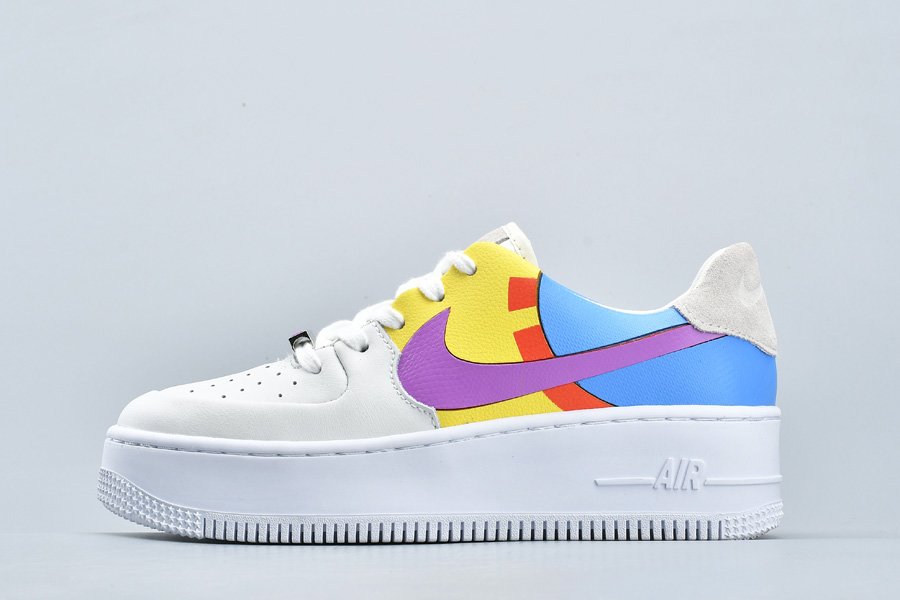 Nike Air Force 1 Sage Low LX White Purple Blue Yellow On Sale