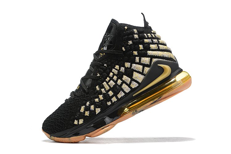 Nike Lebron 17 Black Gold Gum In Men’s Size - FavSole.com
