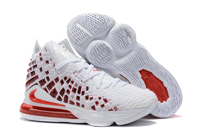 Nike Lebron 17 White Red On Sale