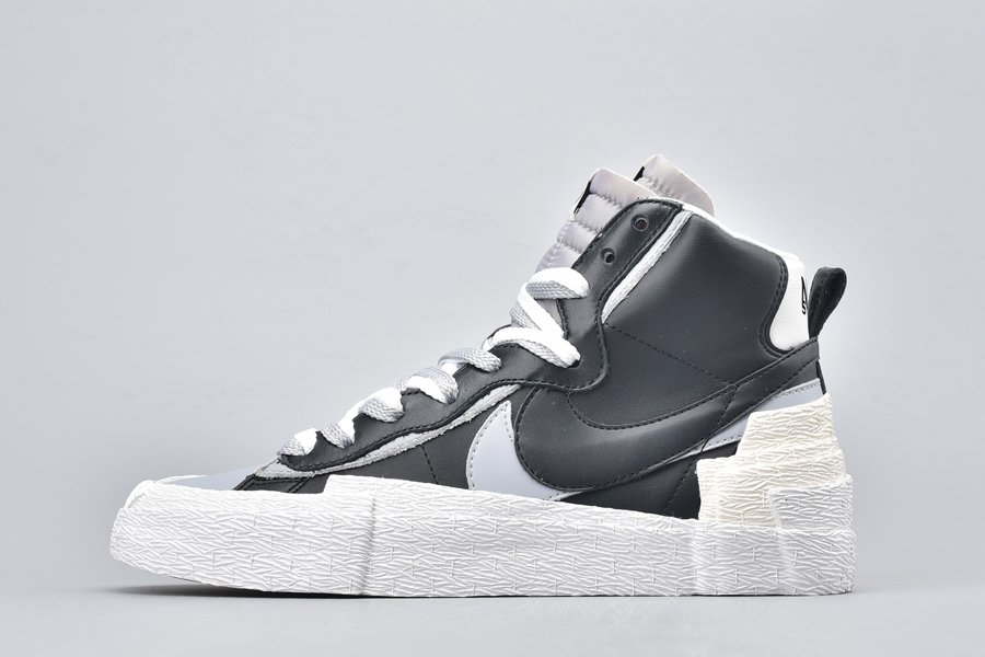 sacai x Nike Blazer Mid Black Wolf Grey BV0072-002 On Sale