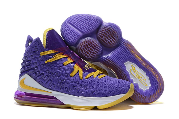 Mismatched Nike LeBron 17 Purple and Yellow Cheap Sale