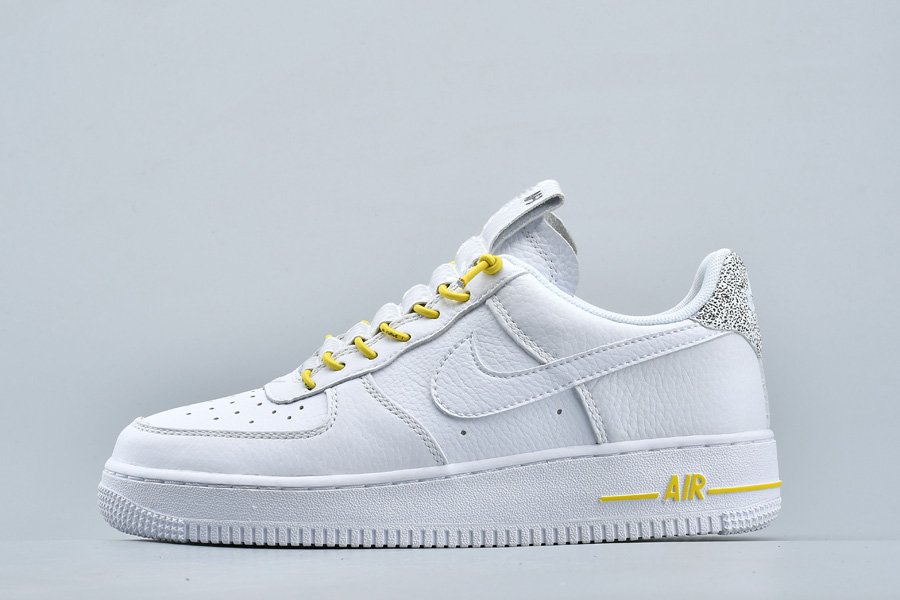 Nike Air Force 1 07 LX White Chrome Yellow-Black 898889-104 For Sale