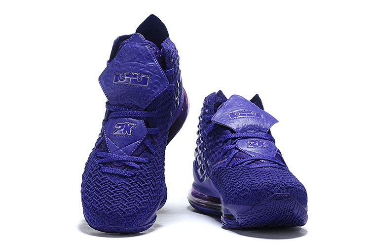 Nike Lebron 17 Bron 2K Gamer Exclusive Purple Sz 7.5 - BQ3177-500 Lakers