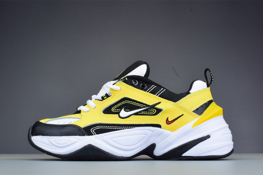Nike M2K Tekno Yellow Black White Retro Chunky Sneaker Soldes